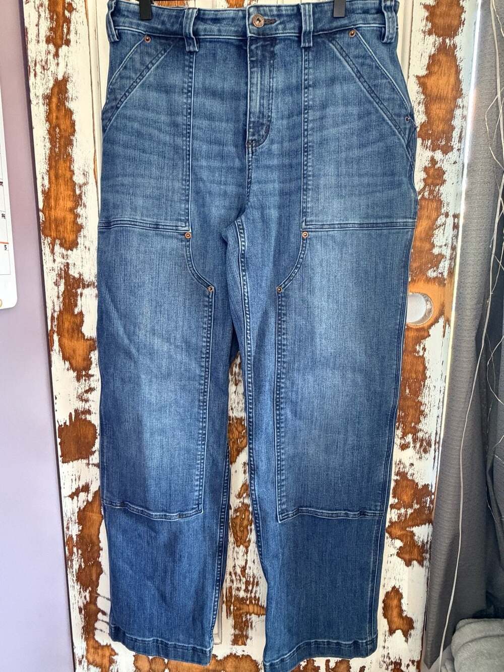 Duluth Trading Co. Women's Denim Work Pants Size 14 Long Utility